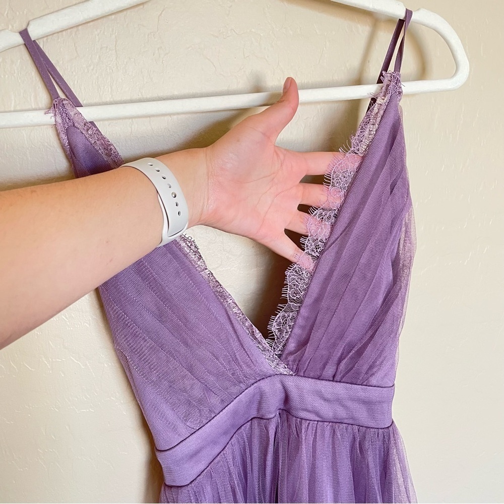 Windsor Purple Tulle Babydoll dress - Picture 9 of 12